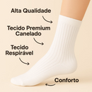 Kit 6 Meias Unissex - Cano Alto Premium | Viva Fit